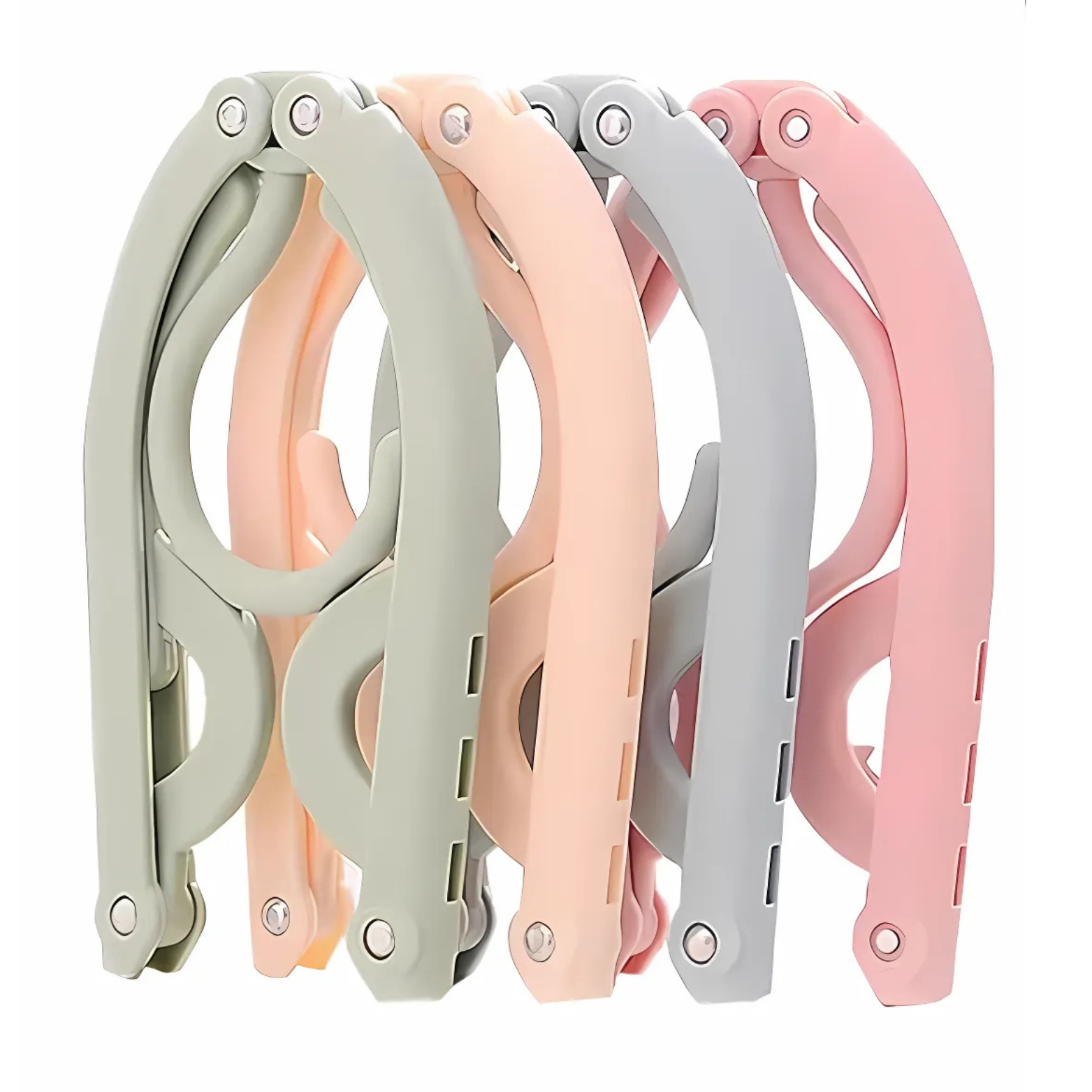 Lot de 10 Cintres de voyage pliables multicolor