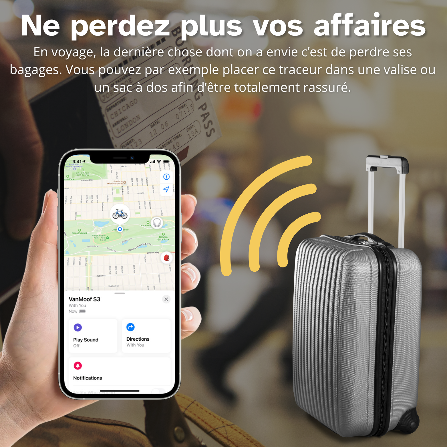 Air Tag equipement anti perte, fonctionne avec apple find my