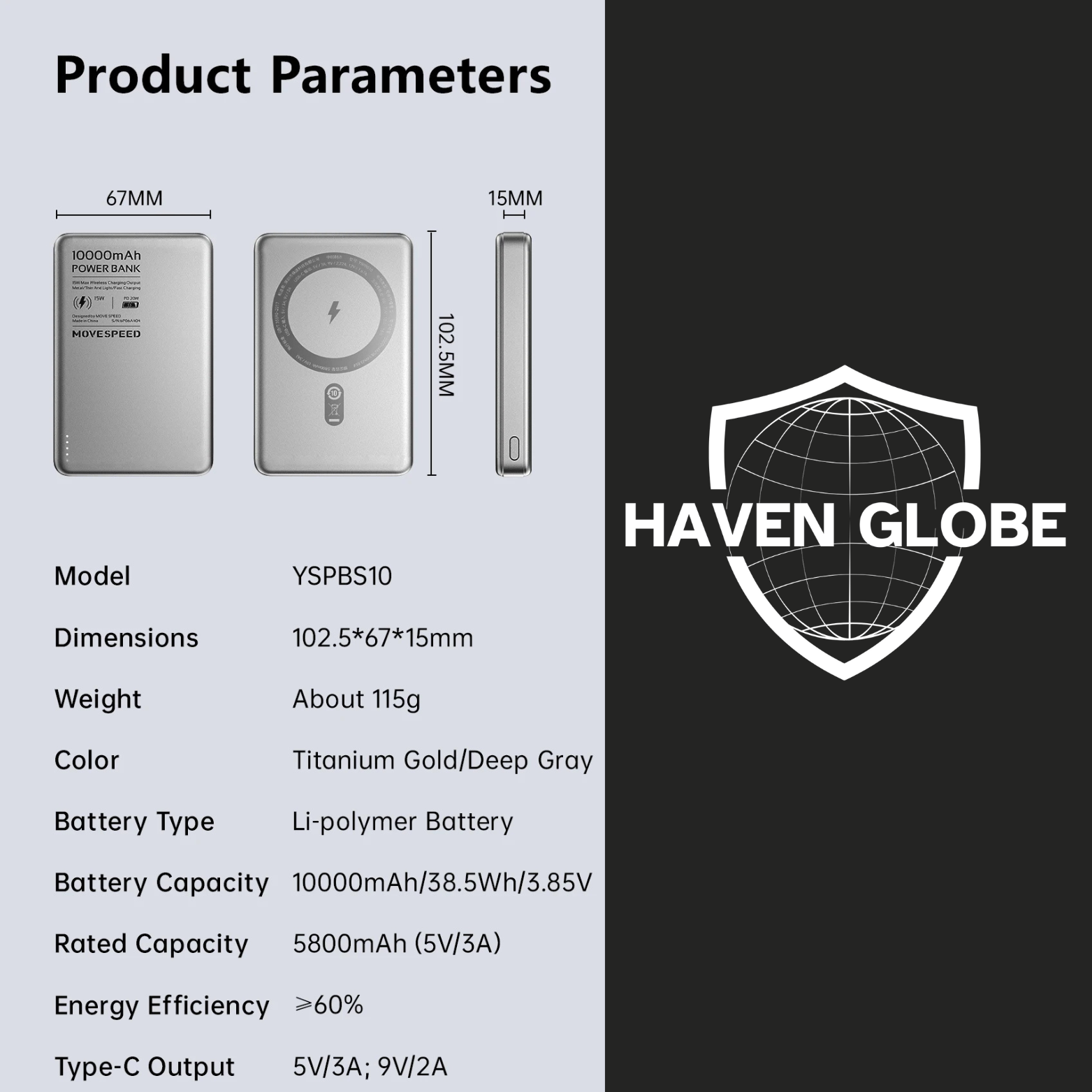 Batterie externe aimantée pour Iphone / Samsung / Xiaomi