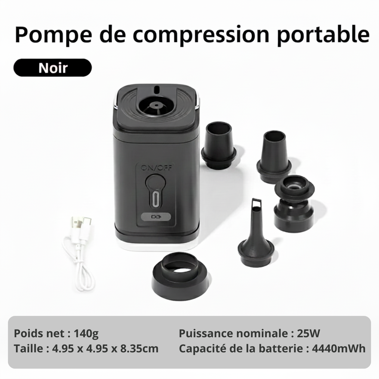 Mini aspirateur à compression portable